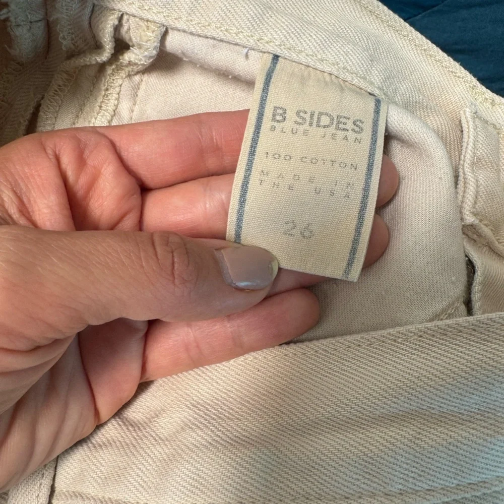 BSides B SIDES Slim Lasso Jeans sz 26 Tan Overdye RARE!! Worn only a few times - Picture 2 of 7